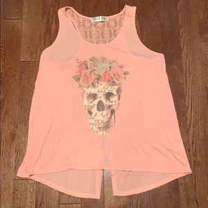 Sugar Skull slit back tank